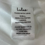 Lulus White Satin Midi Dress With Spaghetti Straps & Open Back Design Sz M - New