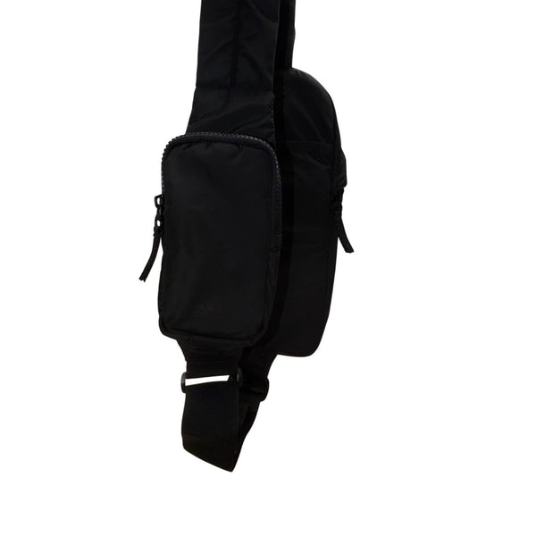 Adidas Unisex Black Nylon Multiple Zippered Adjustable Strap Sling Backpack