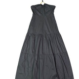 Aqua Womens Black Cotton Halter Neck Maxi Dress Lined Size Large