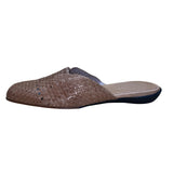 Sesto Meucci Women's Brown Woven Leather Mule Slip-On Shoes Size 10C