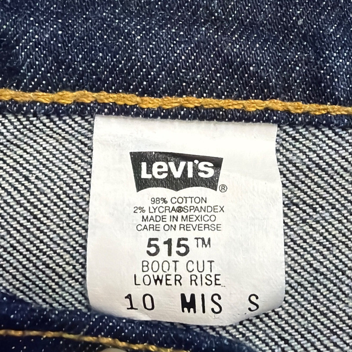 Levis Womens Navy Dark Wash 515 Casual Low Rise Bootcut Jeans Size 10 
