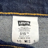 Levis Womens Navy Dark Wash 515 Casual Low Rise Bootcut Jeans Size 10 