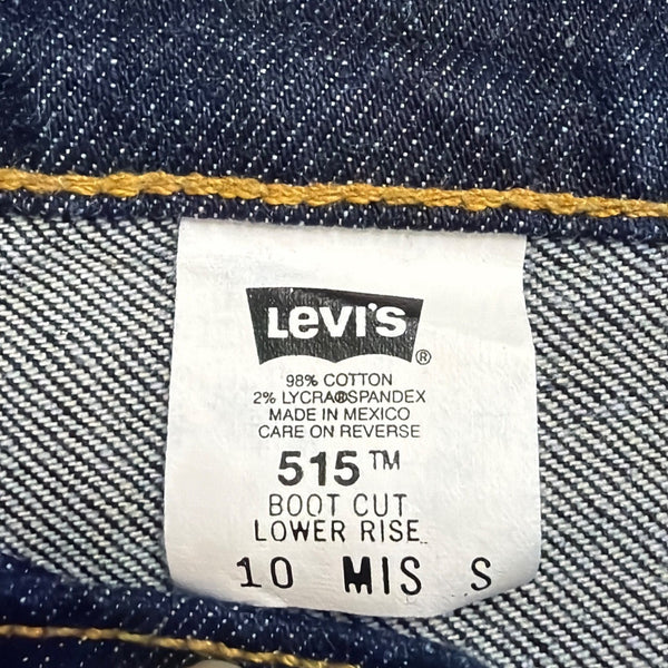 Levis Womens Navy Dark Wash 515 Casual Low Rise Bootcut Jeans Size 10 
