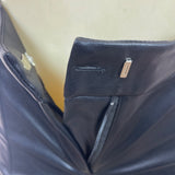 Avec Les Filles Black Cropped Faux Leather Pants High Rise Size S