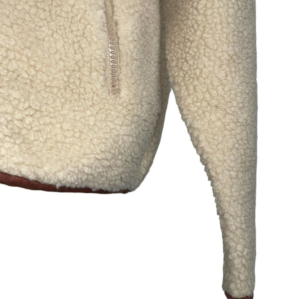 NWT BDG Fluffy  Sipper Casual Light Brown Men's Full Zip Polyester Jacket Size L