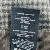Theory Womens Brown Houndstooth Wool Pants Size 8 New