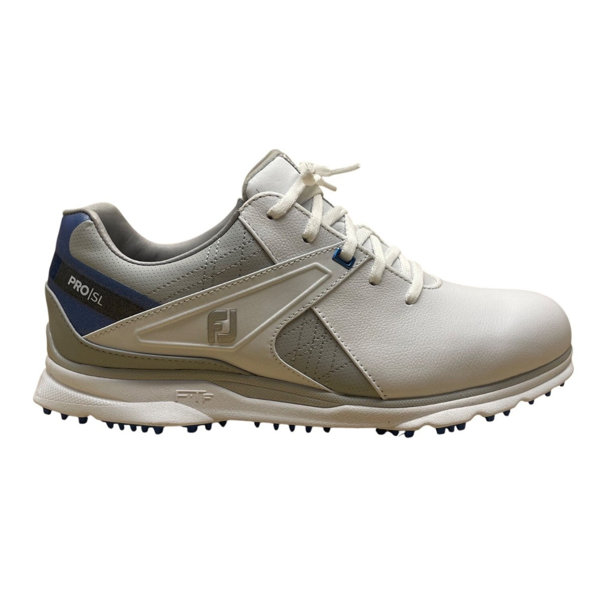 FootJoy Men’s White & Gray Premium Grip Pro SL Spikeless Golf Shoes Size 8.5M