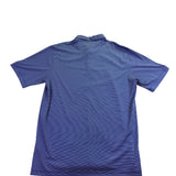 Greg Norman Mens Blue Striped Polo Shirt Play Dry Performance Breathable Size L