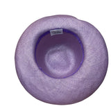 Kathy Jeanne Womens Lilac Straw Floral Derby Hat Elegant Ribbon Wide Brim Handma