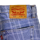 Levis Mens Light Blue Plaid Denim Jeans 512 Slim Fit Modern Style Sz 32x30