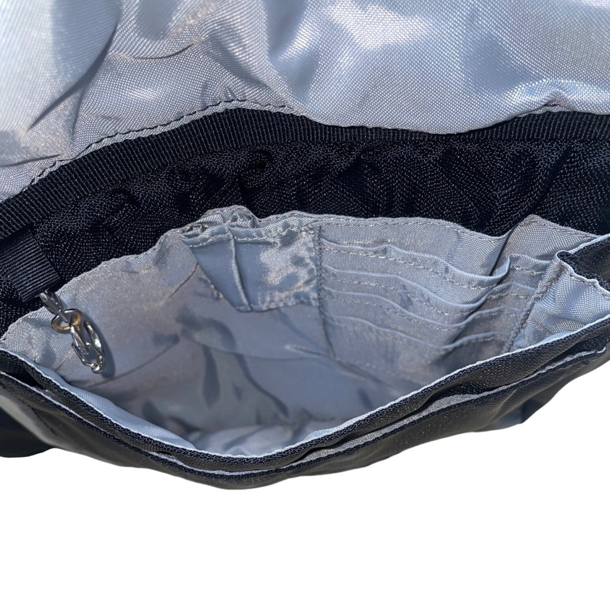 Detours Women’s Black & Gray Quilted Nylon Reflective Crossbody Messenger Bag