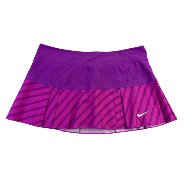 Nike Womens Purple Dri-FIT Skort Stripe Pattern Size Large