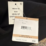 Kasper Womens Black Cropped Pants Side Zipper Closure Slim Fit Size 12P- New