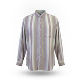 American Eagle Mens Purple Stripe Button-Up Long Sleeve Shirt Size M