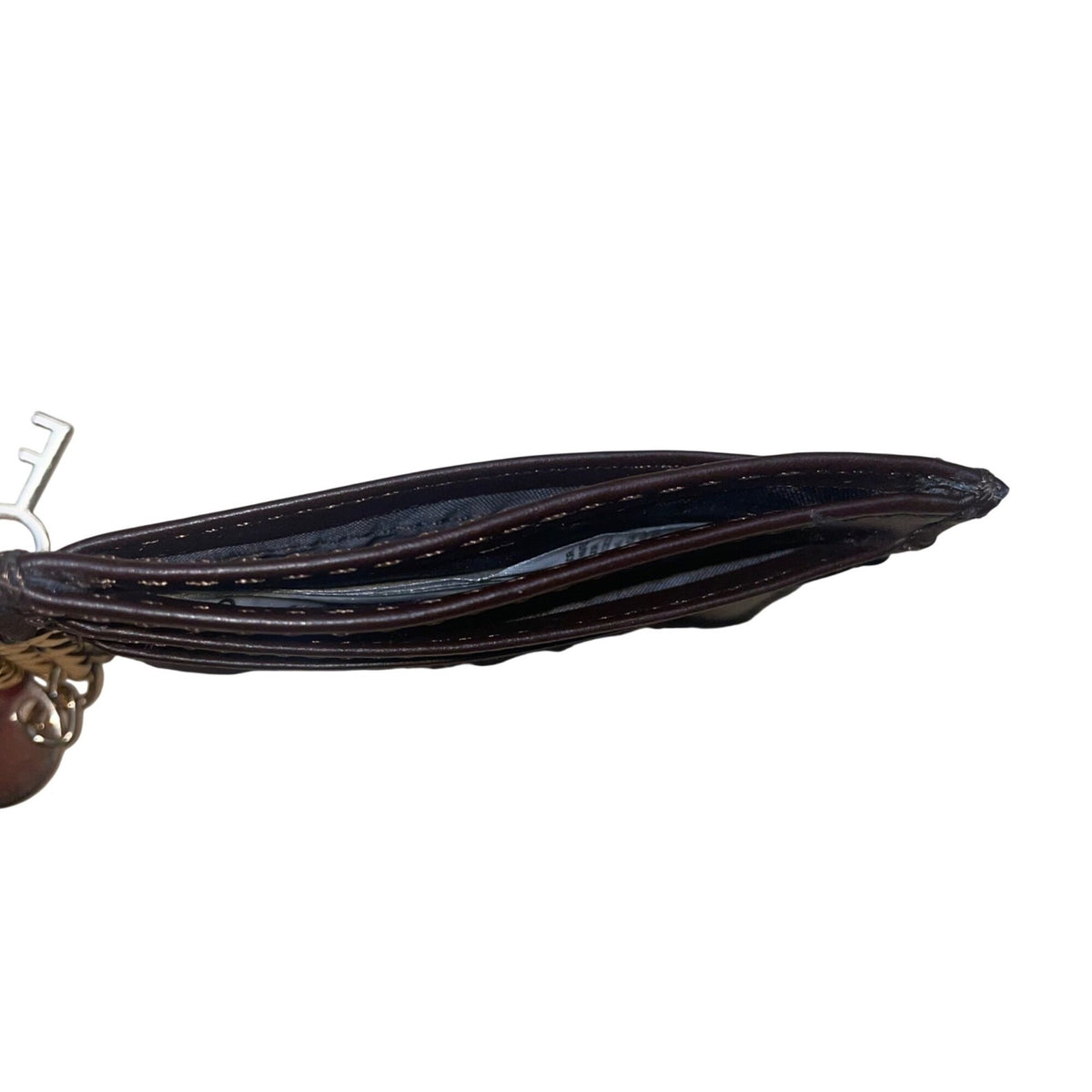 Aldo Women’s Black Leather With Key & Logo Keychain Cardholder