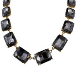 The Limited Women Gold Tone Glass Stone Necklace Statement Chain Jewelry