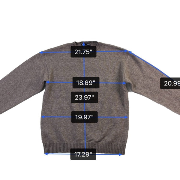 Dazy Mens Taupe Crew Neck Sweater Stylish Warm Knitwear Size S