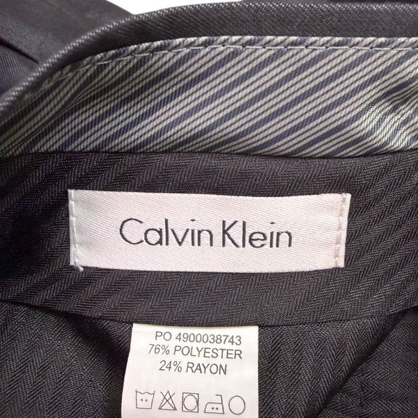 Calvin Klein Mens Dark Grey Dress Pants Flat Front Size 34X34