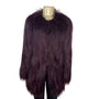 Unreal Fur Womens Faux Fur Coat In Plum Purple Size XS