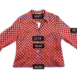 Talbots Womens Red & White Button-Up Polka Dot Blouse Lightweight Shirt Size 16