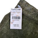 Casual Corner Womens Olive Green Leather Pencil Skirt Size 6 Fitted Waist