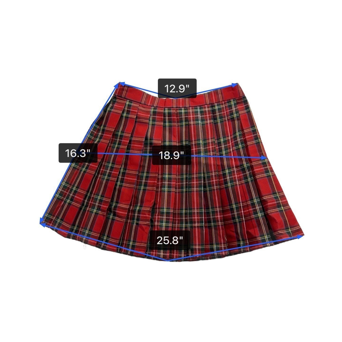 Hug Sunshine Womens Red Plaid Blazer & Pleated Skirt Set Sz L