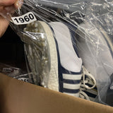 Adidas Mens White/Navy Leather Spikeless Boost Insoles Golf Shoes Size 11