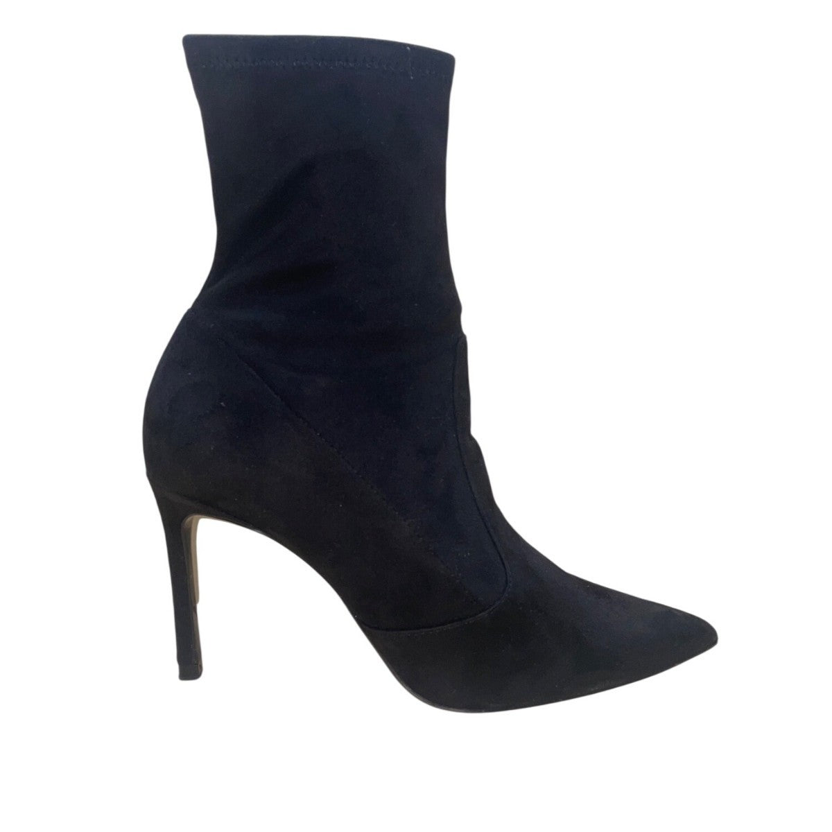 Zara Women’s Black Faux Suede Pointed Toe High-Heel Ankle Boots Size US7