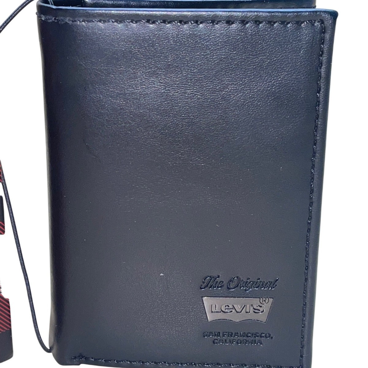 Levis Men’s Black Leather Trifold RFID Blocking Wallet