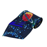 Steven Harris Mens Navy Microfiber Handmade Planet Print Tie 58