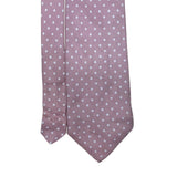 Vintage Brooks Brothers Pink & White Polka Dot Silk Necktie