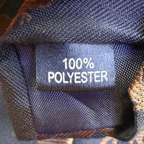 Vifa Mens Navy Blue Polyester Moose Print Neck Tie