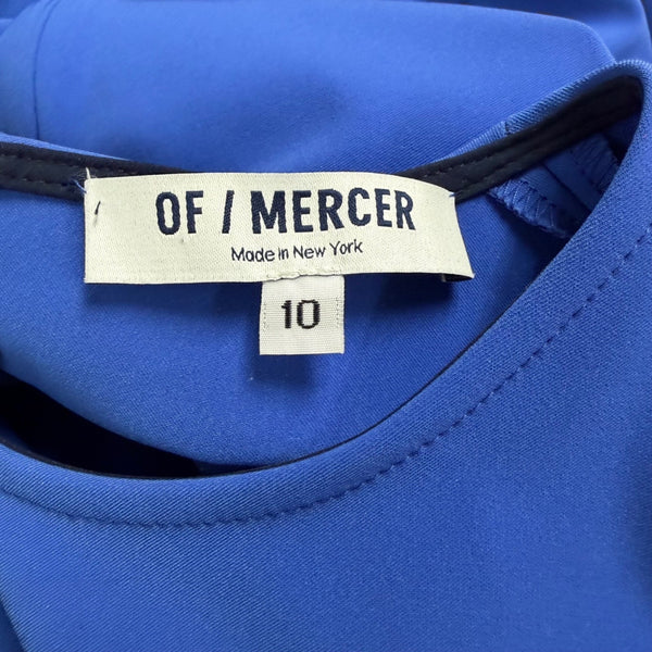 Of Mercer Womens Blue Sleeveless Sheath Dress Size 10