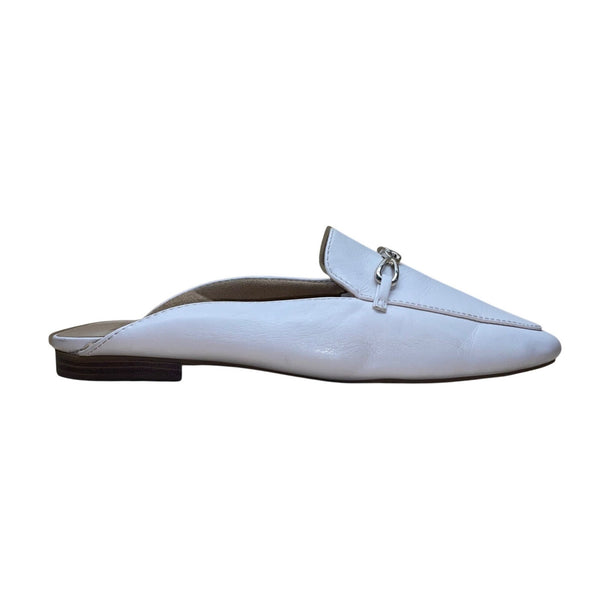 Naturalizer Women’s White Man-Made Slip-On Loafers Kayden Mule Size 7.5W