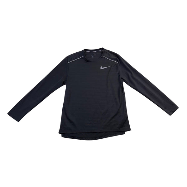 Nike Mens Black Dri-Fit Running Long Sleeve Shirt Lightweight Casual Sz M