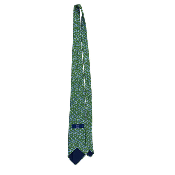 Brooks Basics Green & Blue Silk Dragonfly Pattern Tie Mens Neckwear Classic