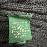 Lauren Ralph Lauren Womens Black Cotton Cable Knit V-Neck Sweater Sz XL