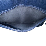 Women’s Navy Blue Faux Leather With Adjustable Strap & Rear Pocket Crossbody Bag