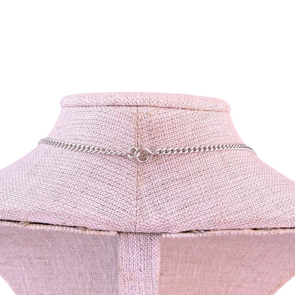 Sterling Silver 925 Womens Floral Textured Pendant Necklace With Chain