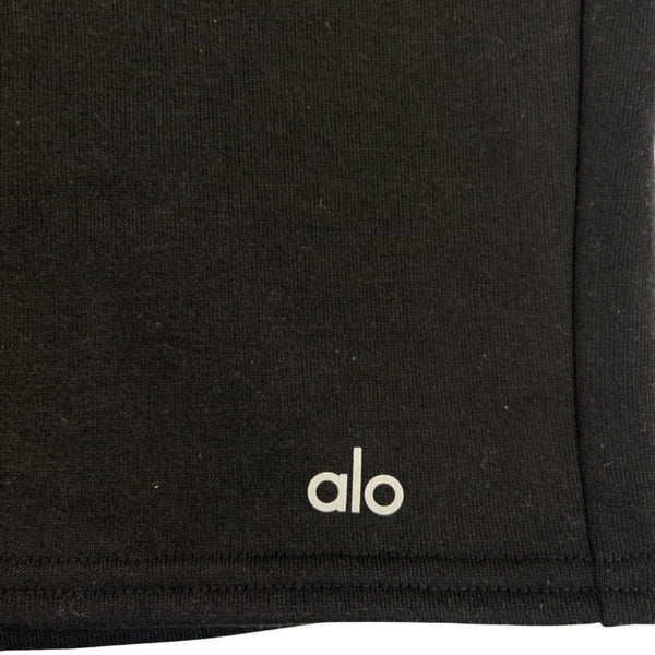 Alo Yoga Womens High-Waisted Black Sweat Shorts Size L- New