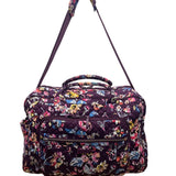 Vera Bradley Women’s Purple Floral Quilted Spacious Travel Carry-On Duffel Bag