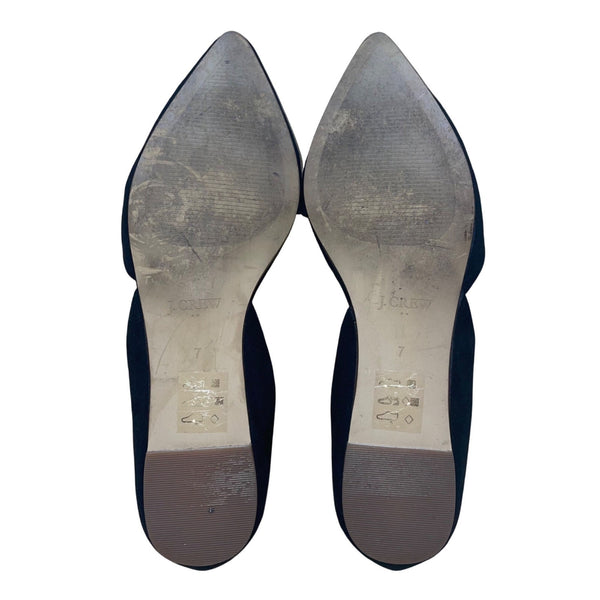 J. Crew Women’s Black Suede D’Orsay Pointed Toe Flats Size 7