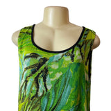 Patrizia Luca Milano Womens Sleeveless Tropical Print Maxi Dress