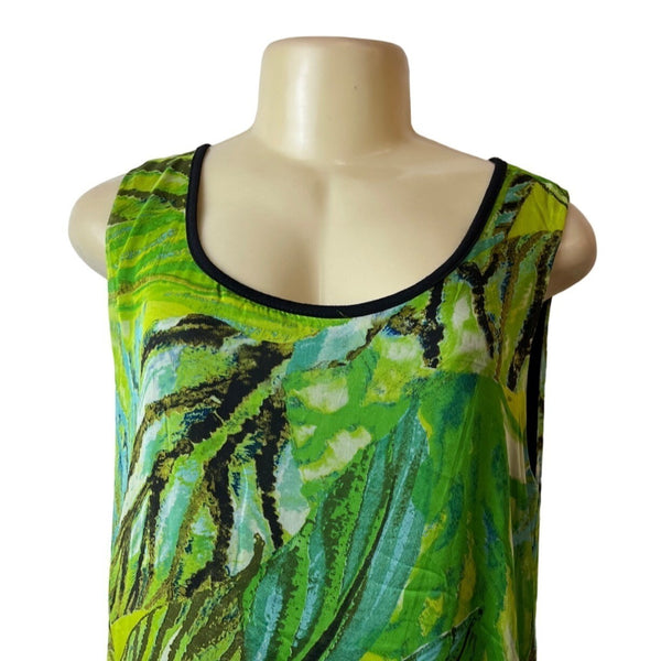 Patrizia Luca Milano Womens Sleeveless Tropical Print Maxi Dress