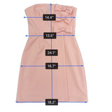 Aqua Womens Pink Polyester Strapless Mini Dress With Bow Accents Size S