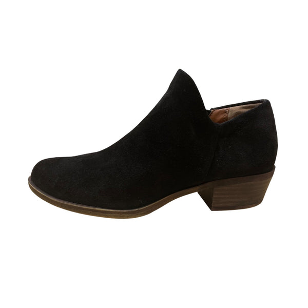 Lucky Brand Women’s Black Suede Brett Western Ankle Booties 7M