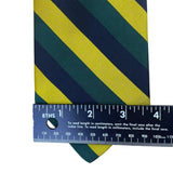 Vintage Brooks Brothers Yellow & Green Striped Silk Tie Woven In England