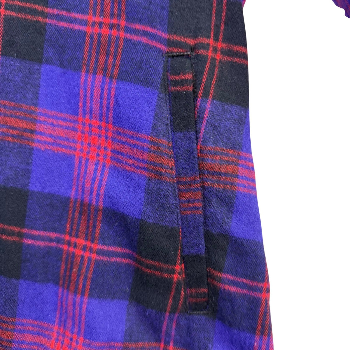 L.L.Bean Womens Purple & Red Plaid Relaxed Fit Zip-Up Hooded Jacket Size XL