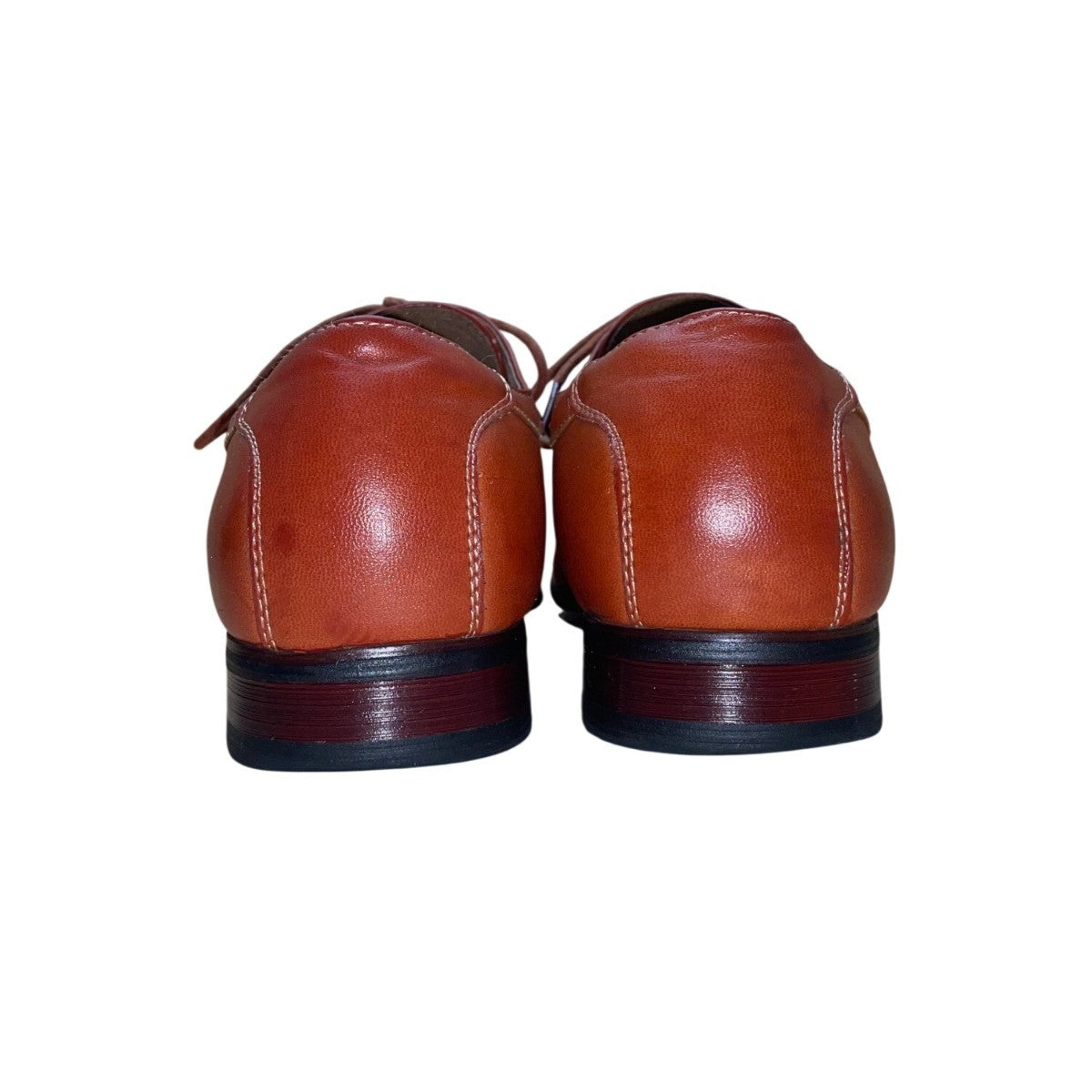 Ferro Aldo Men’s Cognac Leather Lined Lace Up Oxford Dress Shoes Size 7
