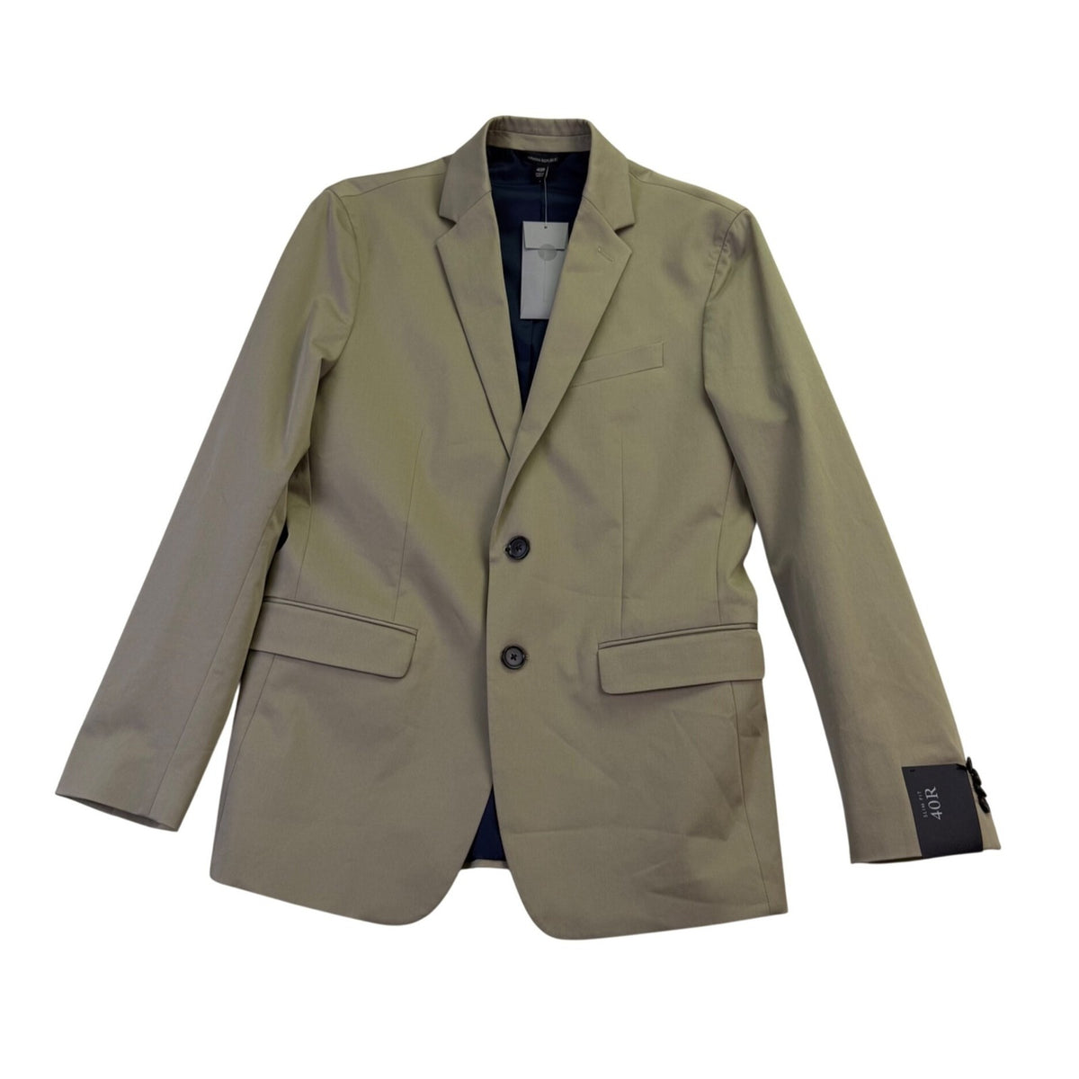 Banana Republic Mens Tan Cotton Slim Fit Blazer Two Button Modern Jacket Size 40